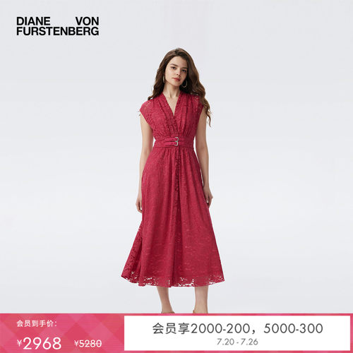 DVF2025新款莓果红连衣裙