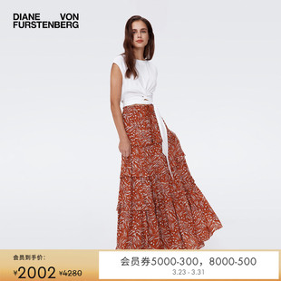 DVF弹力松紧腰动物印花长款 碎花半裙KL2S002