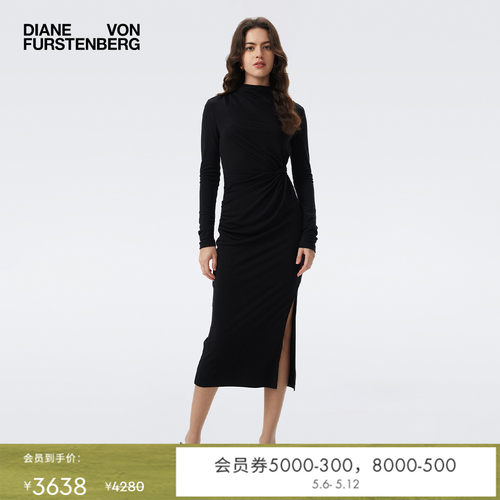 DVF2025新款曜石黑连衣裙