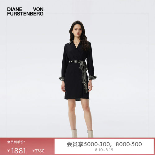 [小黑裙]DVF曜石黑裹身裙