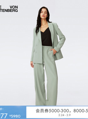 DVF纯色泡沫绿色西服外套JS4S009