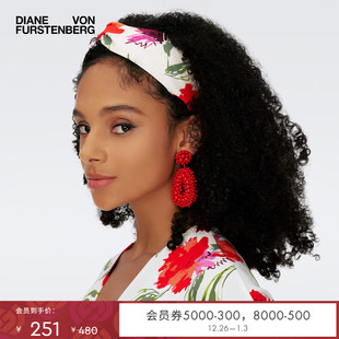 DVF礼物红紫缤纷花影图案发饰OT1S005