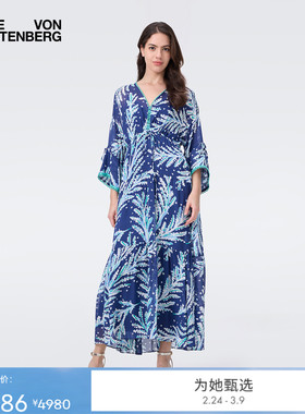 DVF2025秋冬幽蓝星辰连衣裙DL2T013