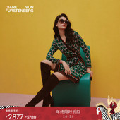 提花工艺 DVF2025秋冬威尼斯几何羊毛针织提花裹身裙DR3T004