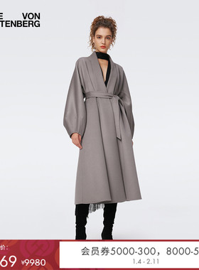 [双面毛呢]DVF秋冬大象灰外套CL3S003