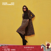 DVF2025秋冬新款 提花工艺 驼色O型几何针织提花铅笔裙KM3T006