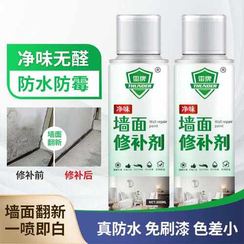450ml墙面喷漆补墙膏雷牌墙面水性漆涂鸦翻新污渍修补 自喷乳胶漆