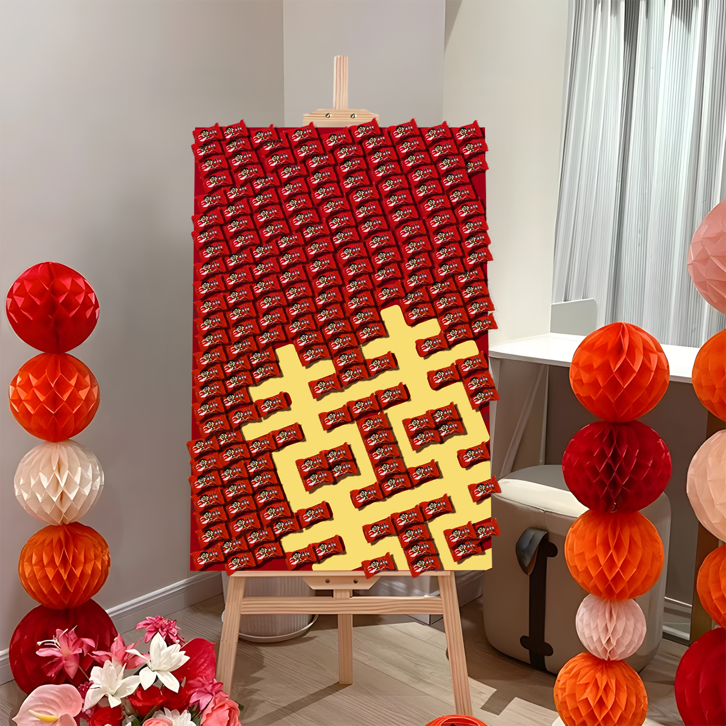 请你吃糖kt板迎宾牌棒棒糖喜糖袋订婚结婚宴现场布置婚礼门口装饰