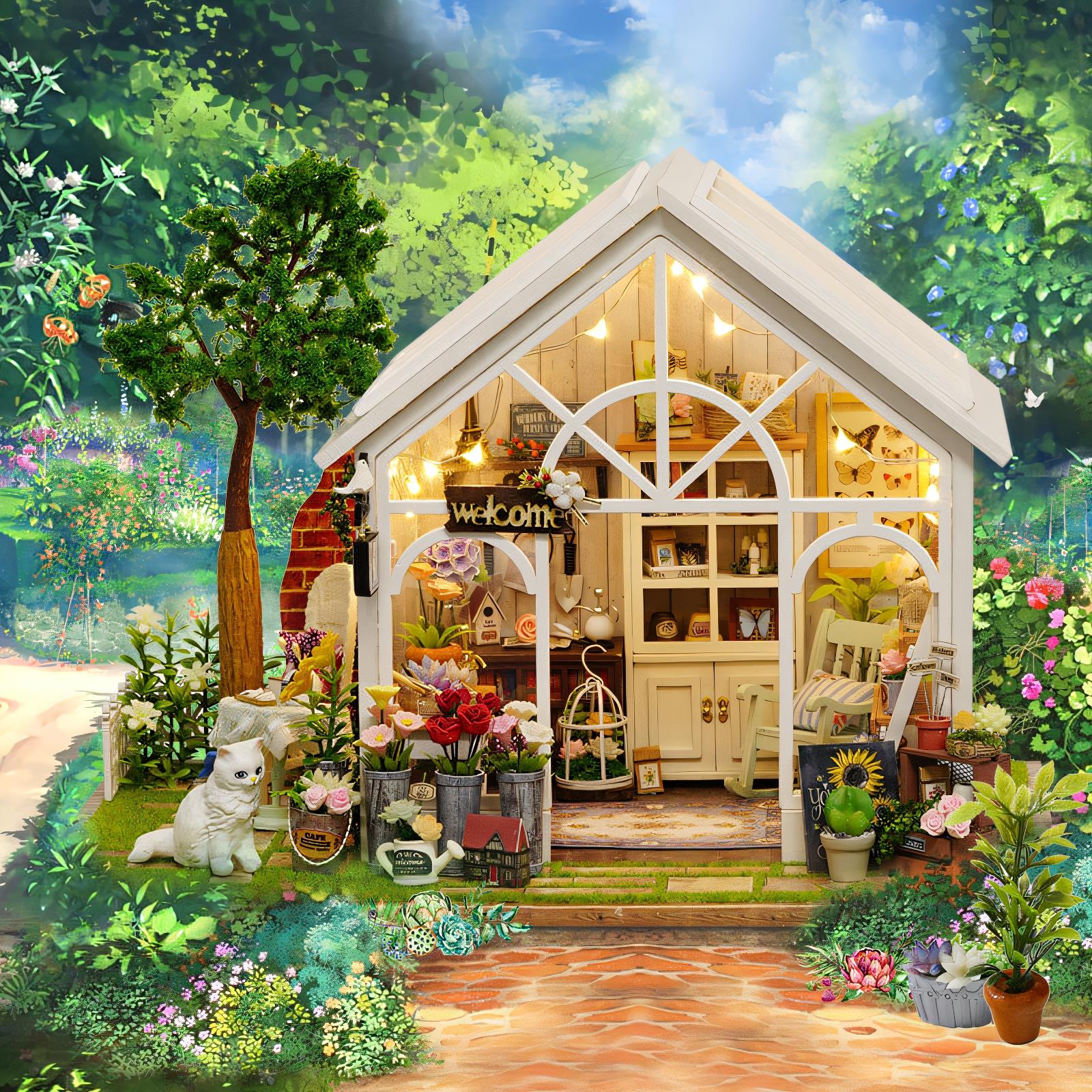 智趣屋diy小屋阳光花房庭