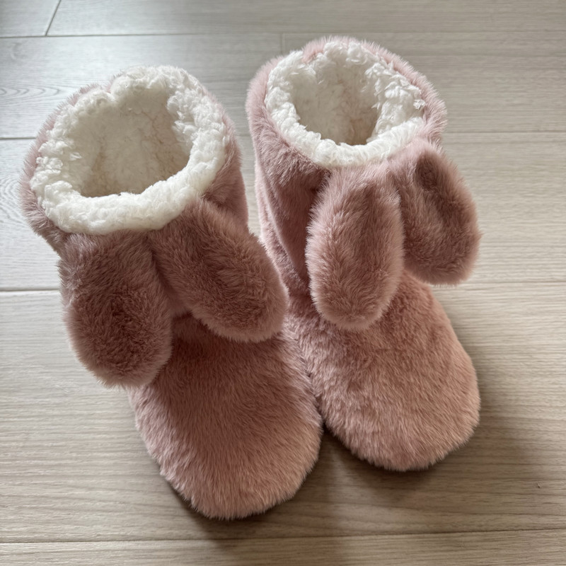 秋冬可爱兔耳朵室内中筒