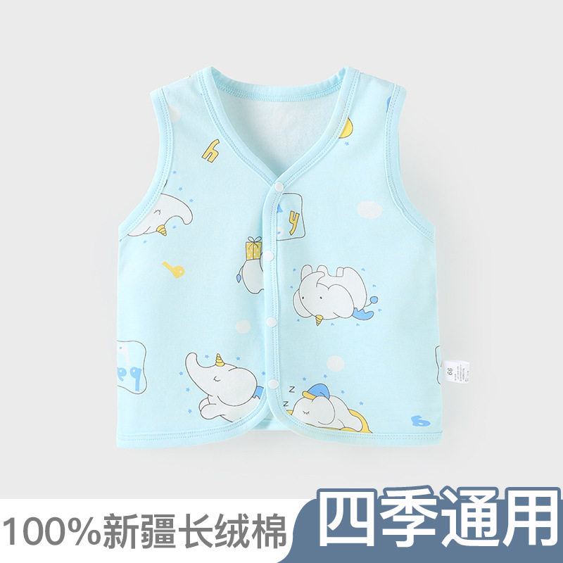 婴儿纯棉马甲外穿童薄款