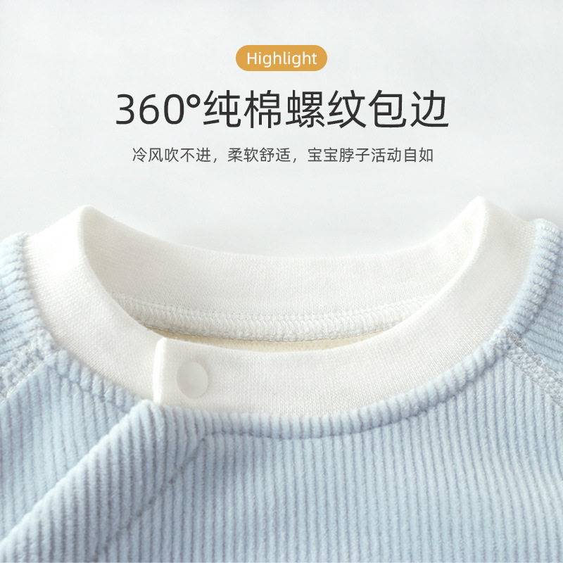 婴儿衣服秋冬款加绒男女