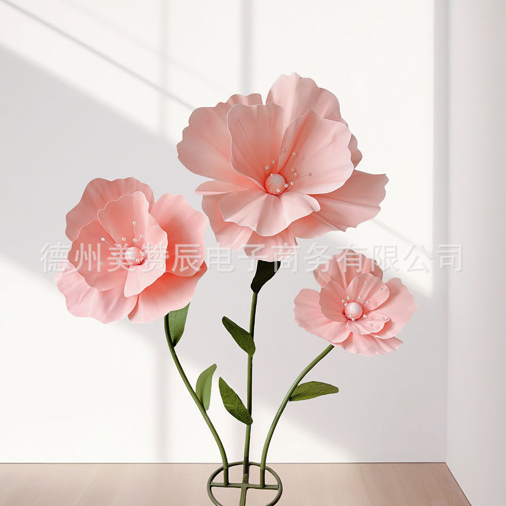 婚庆路引花仿真虞美人t台