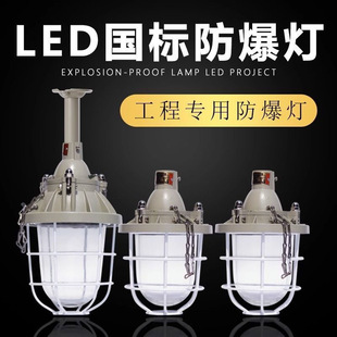 led防爆灯车间仓库厂房加油站隔爆型粉尘工作灯节能灯工厂吊灯罩