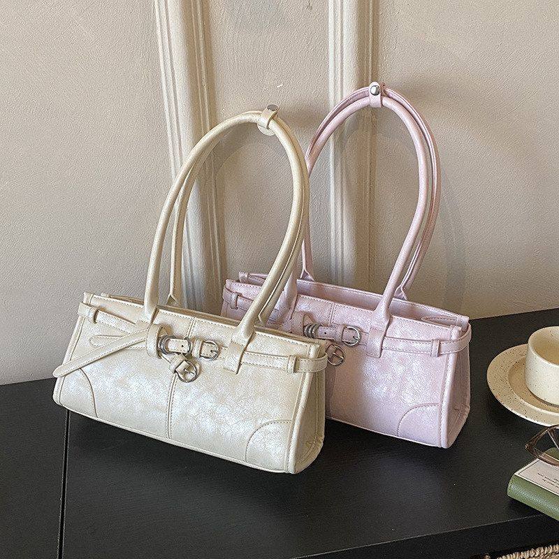 韩版高级质感手提公文包2026春季新款时尚百搭通勤腋下包女士包