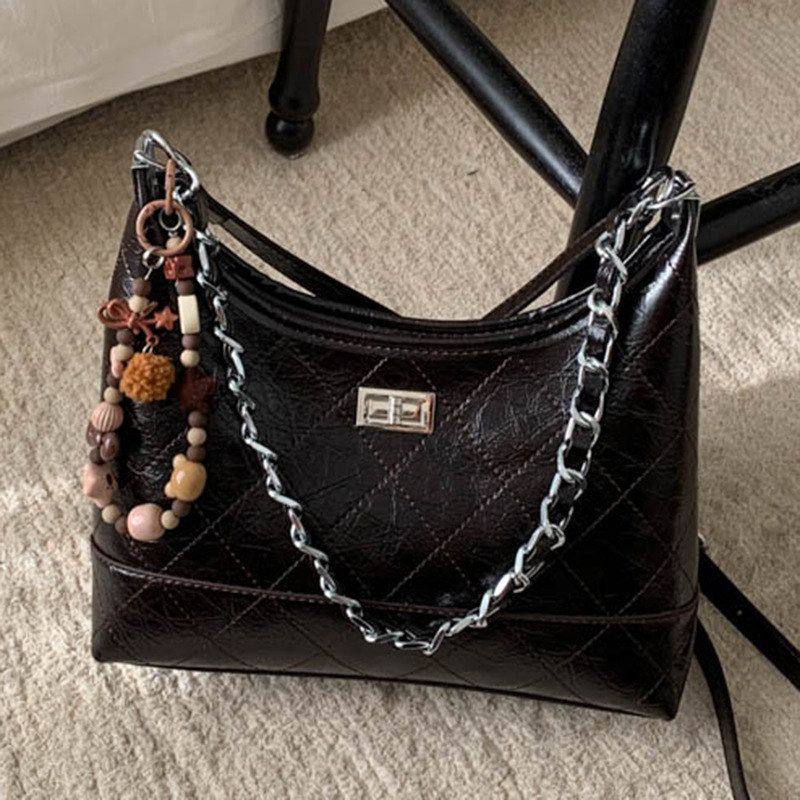 2026春新款潮时尚菱格链条包简约洋气腋下包包女式通勤单肩斜挎包