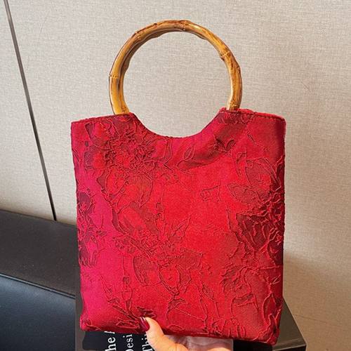 2025新款时尚大容量手提通勤红色