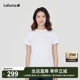 LAFUMA乐飞叶户外春夏新款 T恤女百搭圆领上衣 纯色白T水柔棉短袖
