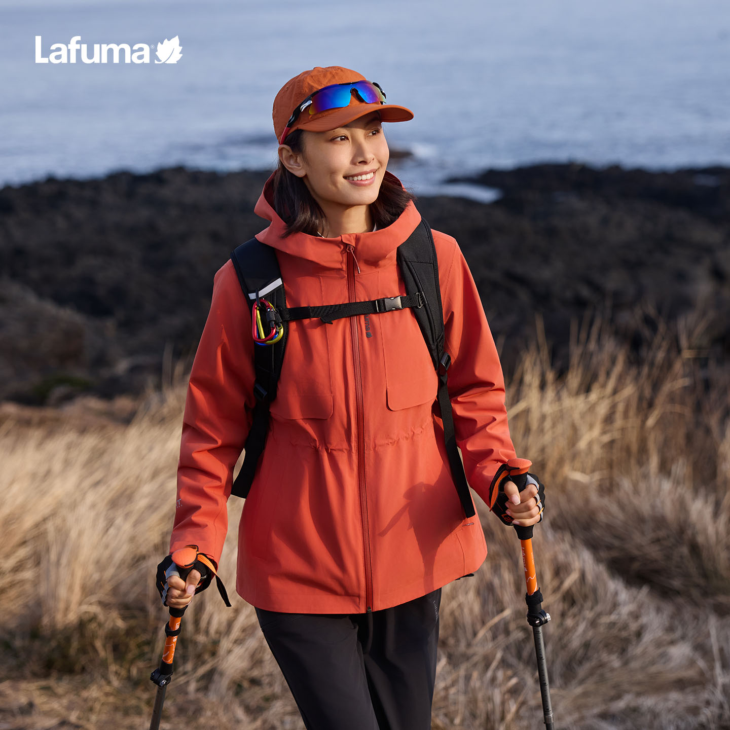 乐飞叶户外三合一冲锋衣外套女