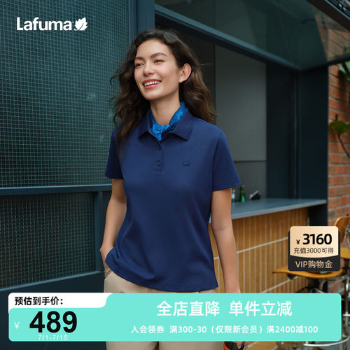 乐飞叶户速干polo衫短袖T恤女