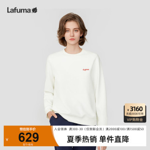 LAFUMA乐飞叶户外通勤休闲卫衣男女情侣圆领宽松打底上衣长袖 T恤