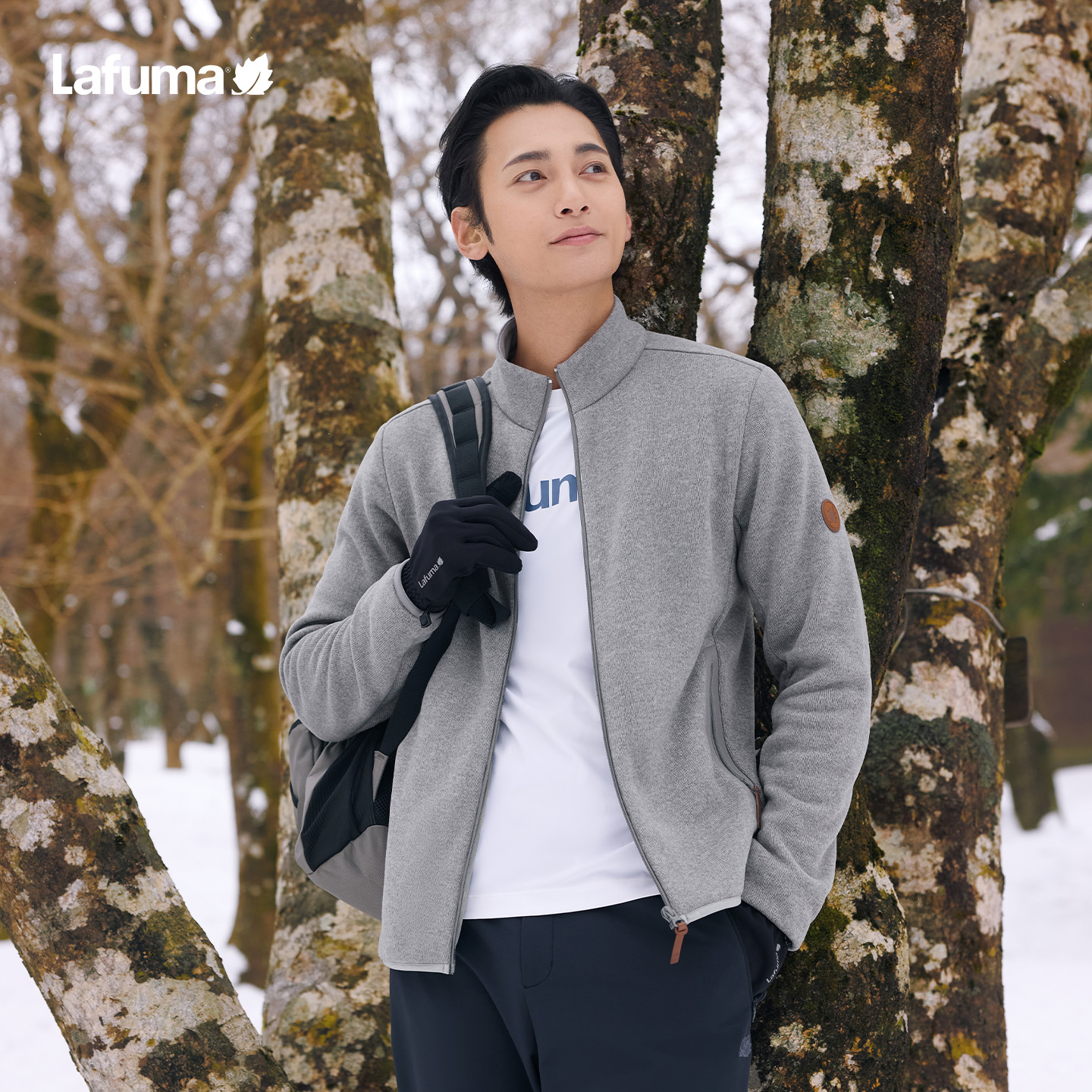 乐飞叶户外保暖抓绒衣外套男