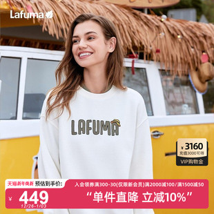 LAFUMA乐飞叶户外通勤露营宽松落肩圆领卫衣女休闲套头长袖 上衣