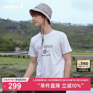 LAFUMA乐飞叶户外通勤印花短袖 T恤男休闲百搭圆领上衣