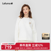 LAFUMA乐飞叶户外24秋冬圆领运动卫衣女休闲上衣内搭小花打底衫