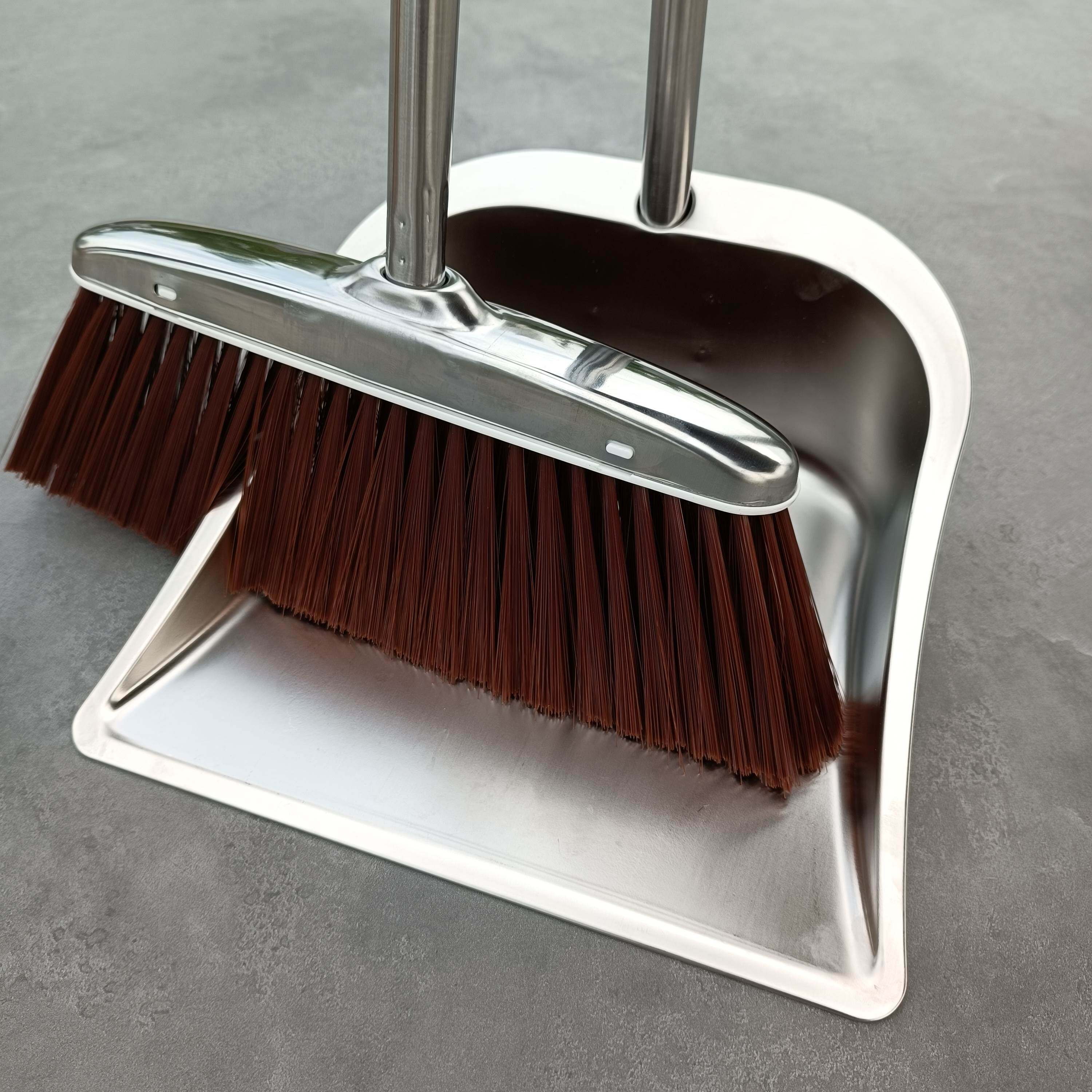 不锈钢垃圾铲铁簸箕家用单个畚箕斗撮箕扫把套装商用扫帚组合高档