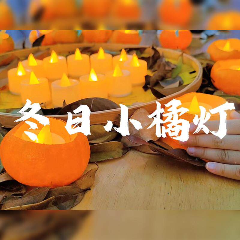 立冬民俗活动橘子灯diy材料二十四节气冬至手工制作橘灯装饰道具