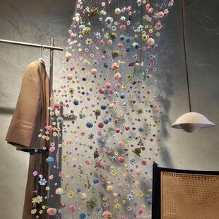 仿真花浮生花瀑布六角铁丝网材料包服装咖啡店花艺春墙夏创意装饰