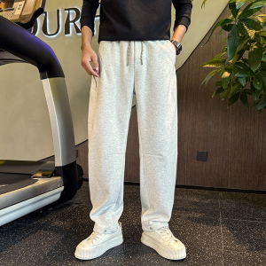 设计感重磅加绒卫裤男哈伦裤潮牌运动裤宽松男裤子2024春秋休闲裤