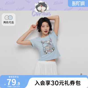 女士路西法短袖 新款 热风2026年夏季 T恤 迪士尼系列