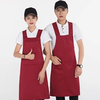 888 широкие плечевые ремни вино красное (на самом деле потемнело) [Одиночный фартук]