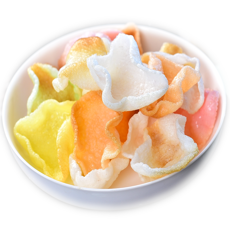大连虾片自己炸500克1斤