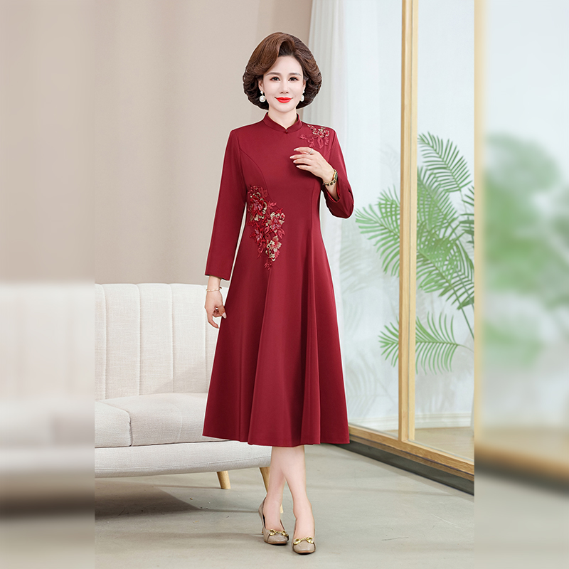 婚宴礼服长裙结婚妈妈装