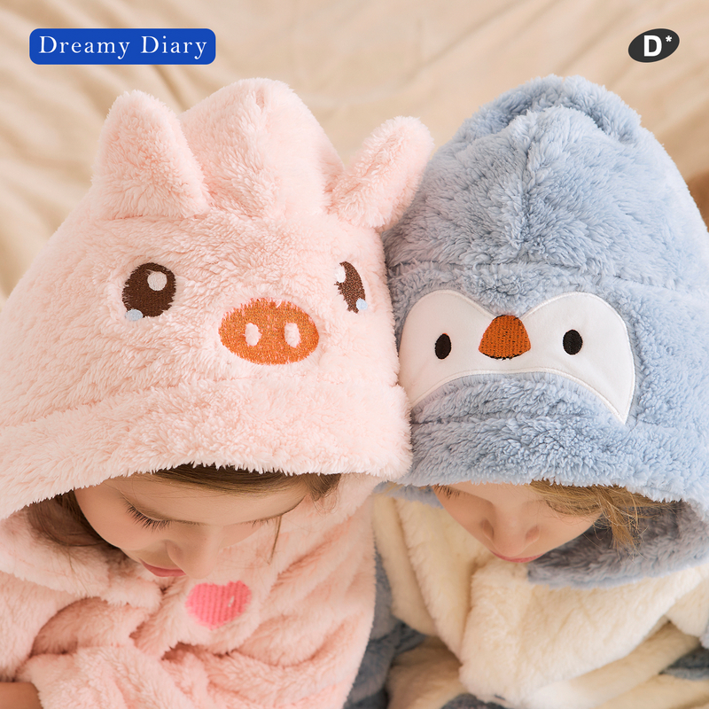 Dreamydiary儿童珊瑚绒秋冬睡衣