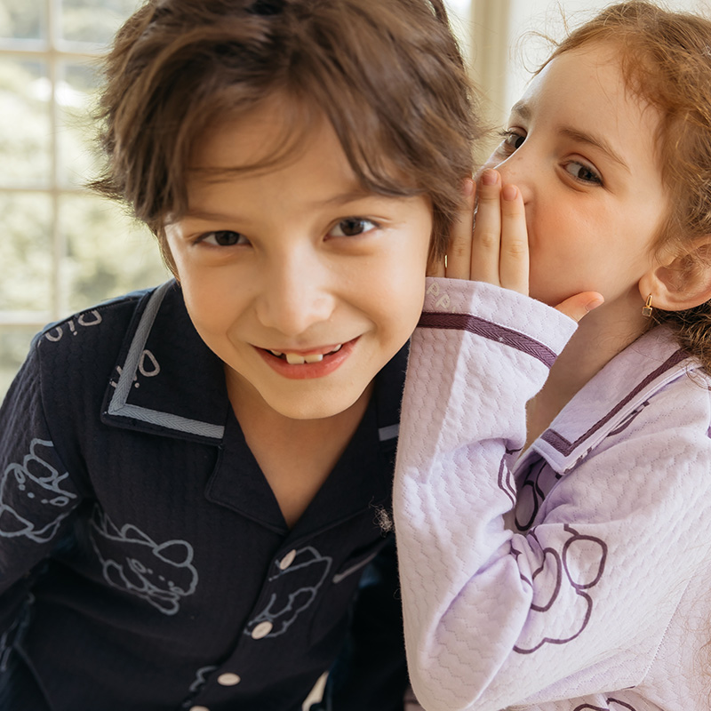 男女童宝宝秋冬家居服保暖睡衣