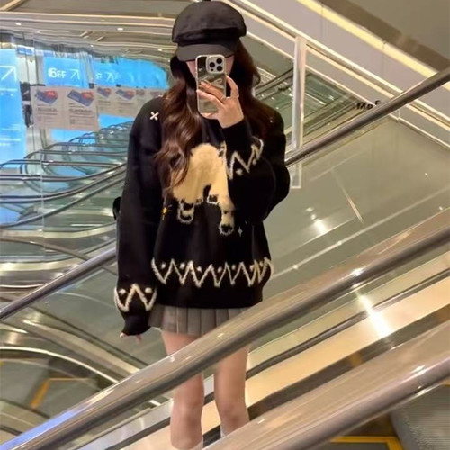 冬装韩系冷淡毛衣裙子两件套女