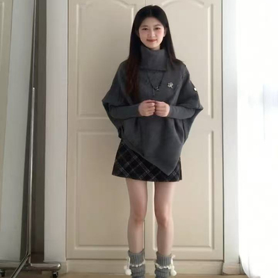 韩系冬装高级感毛衣短裙两件套女