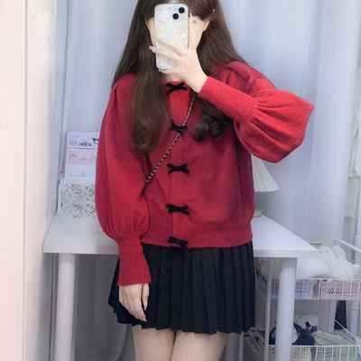 冬季韩系小个子毛衣短裙两件套女