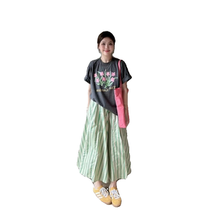 夏装多巴胺搭配一整套韩剧穿搭可盐可甜御姐炸街上衣裙子两件套装