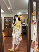 夏装 女 多巴胺搭配一整套富家千金感穿搭减龄漂亮洋气上衣裙子套装