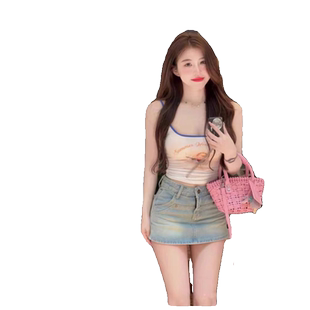 夏装搭配一整套时尚性感辣妹纯欲风高级感吊带背心短裙两件套装女