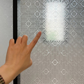 海棠花磨砂玻璃贴纸透光不透人卫生间浴室门防偷窥隐私防走光贴膜