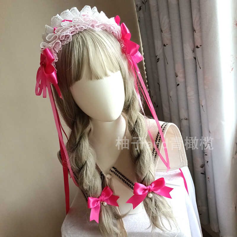 蔷薇暗星之岛洛丽塔玫粉废墟发带