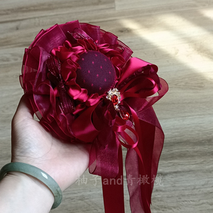 红色洛丽塔礼帽暗黑哥特lolita发夹小物巴黎缎缎寂静庄园丝缎芭蕾