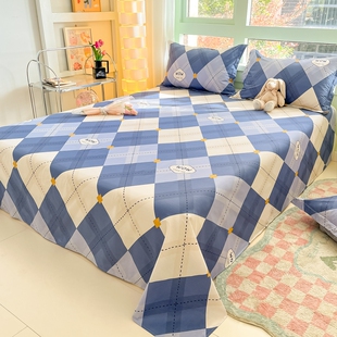 2024新款100纯棉全棉床单单件四季通用高支高密学生宿舍1米2单人