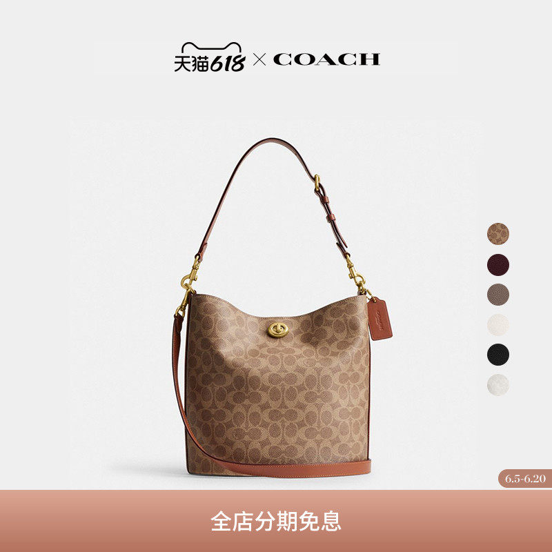 ТРЕНЕР/Coach Ladies WILLOW Soft Bucket Bag Сумка-мессенджер через плечо Изображение 1